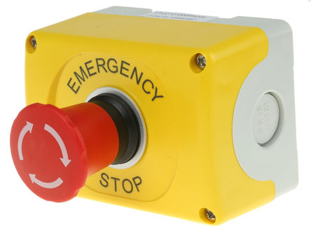 1TVL101000P3204 | ABB E-Stop, Twist to Reset, Red/Yellow/Grey 37mm ...